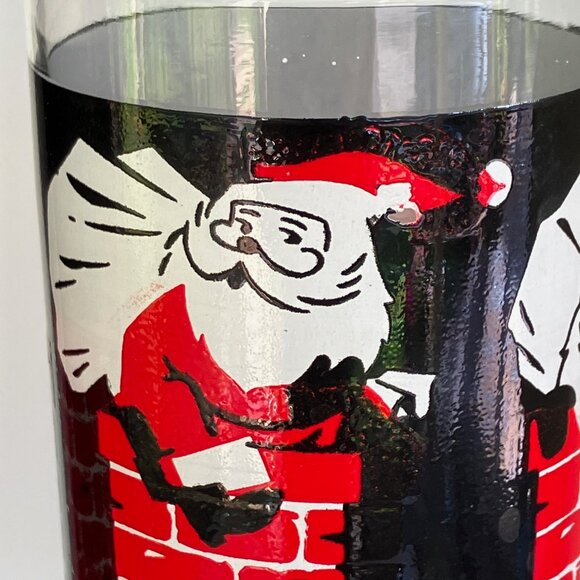 Libbey Santa and Chimney High Ball Glasses - Set of 4 - Picture 12 of 15